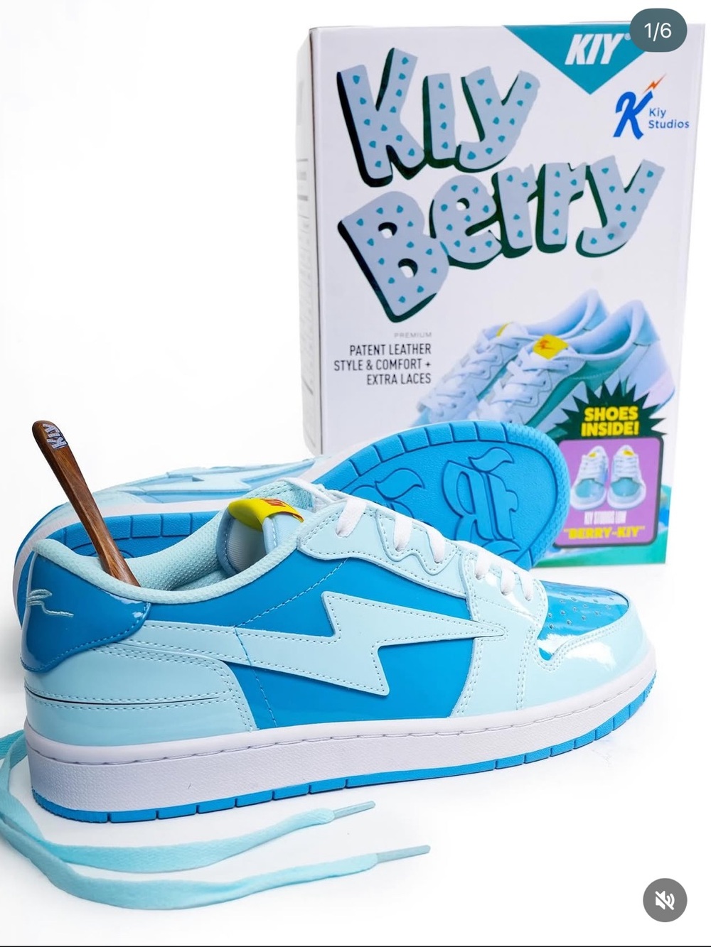 Collectors RARE Limited edition KIY berry mens 7 or women’s 8.5 leather sneakers